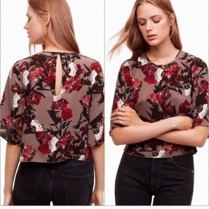 Aritzia wilfred silk blouse size small